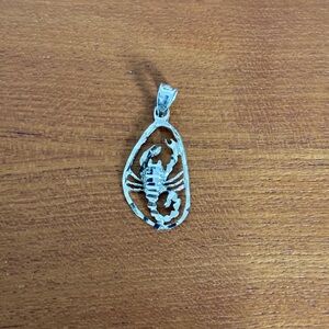 Sterling silver scorpion / scorpio pendant